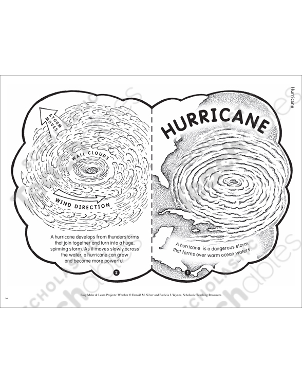 Hurricane Science worksheet for fifth graders focusing on earth science concepts