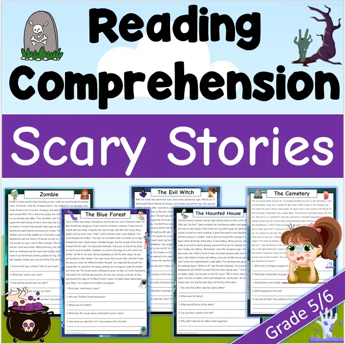 Funny Hyperbole Story Writing Exercise for Elementary Students A fifth grader completing a humorous hyperbole story writing activity on a worksheet with fill-in-the-blank sections