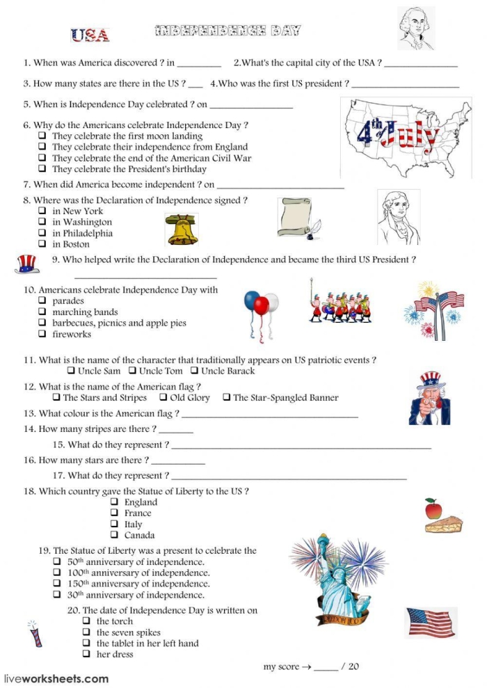 Creative writing worksheet for American Independence Declaration activity grade 5 Fifth grade student writing exercise about declaring independence with word family activities