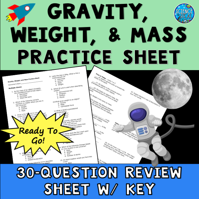 Worksheet exploring the Law of Gravity for fifth graders, highlighting Newton's principles. Educational resource image for the Law of Gravitation study.