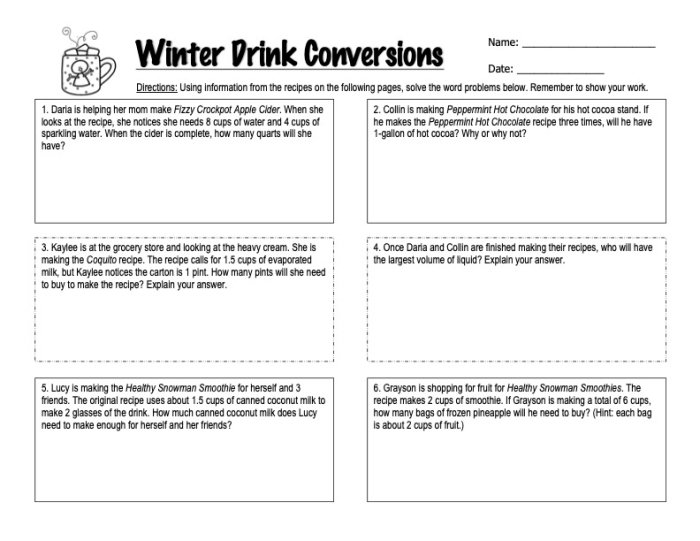 Time and Money worksheet for Fifth Grade Liquid Measure Conversion worksheet for fifth graders featuring cups, pints, quarts, and gallons. Educational resource to help students practice liquid measurements effectively.
