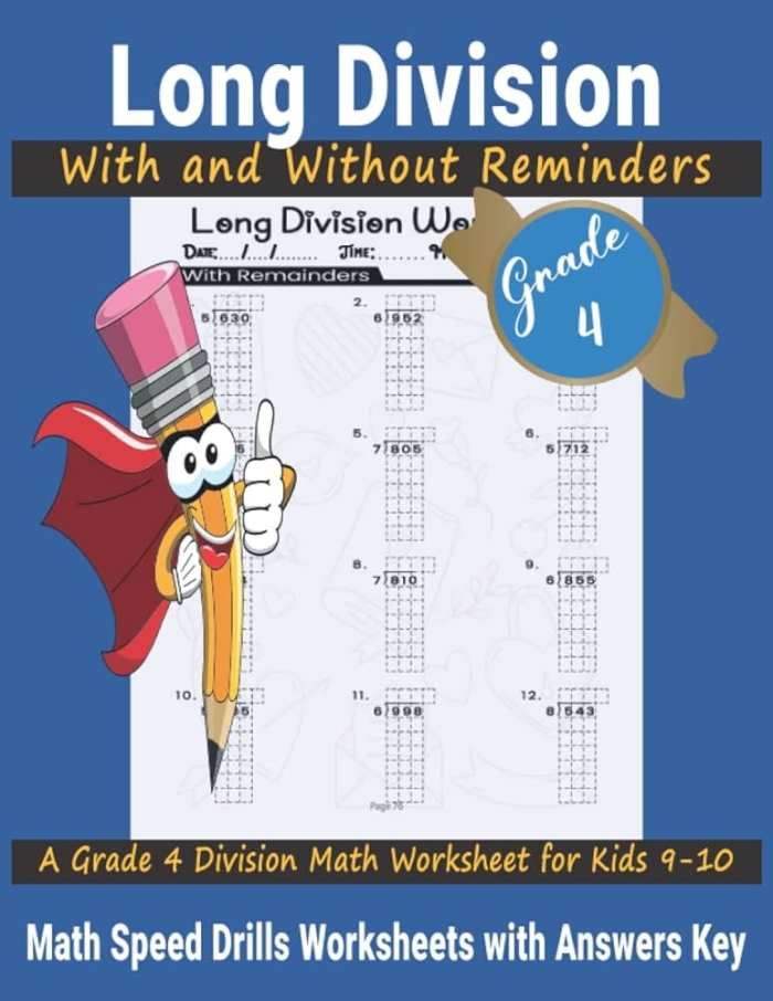Long Division Worksheet for Fifth Grade Lesson 9 Fifth grade student completing a colorful long division worksheet to improve math skills