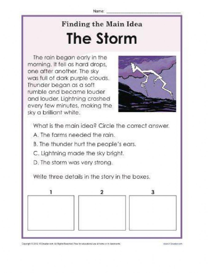 Worksheet designed for fifth graders to practice identifying the main idea and supporting details. Can You Spot the Main Idea? worksheet for numbers and counting skills.