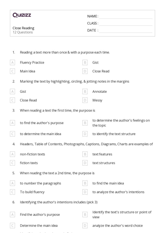 Worksheet designed to help fifth graders identify the main idea and supporting details in texts. Can You Spot the Main Idea? educational worksheet for fifth grade students.