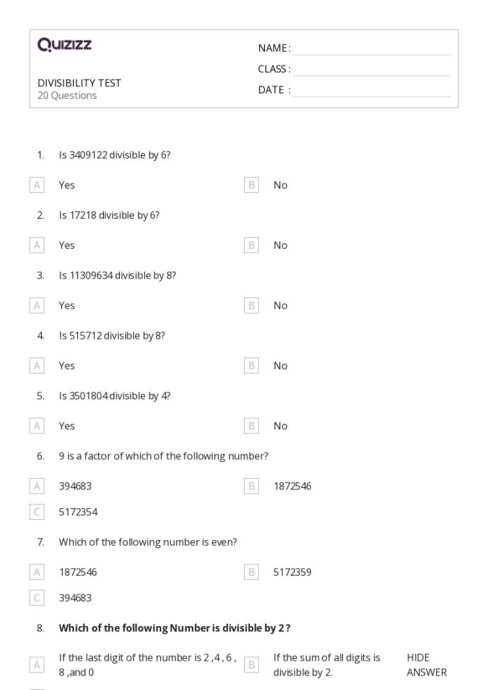 Fifth grade math worksheet featuring multi-digit division problems for extra practice