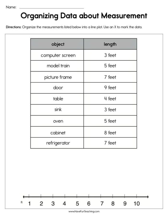 Image 8: Fifth Grade Measurement and Data Assessment Worksheet Fifth grade students solving measurement and data review problems on a worksheet with charts and graphs