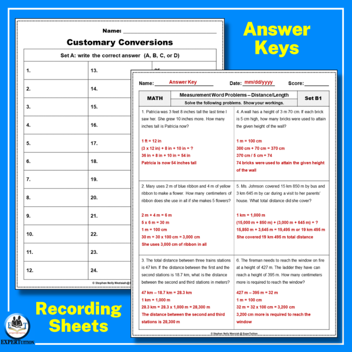 Measurement and Data Review Worksheet 22 for Fifth Grade Assessment Fifth grade students solving measurement and data review problems on a worksheet with charts and graphs