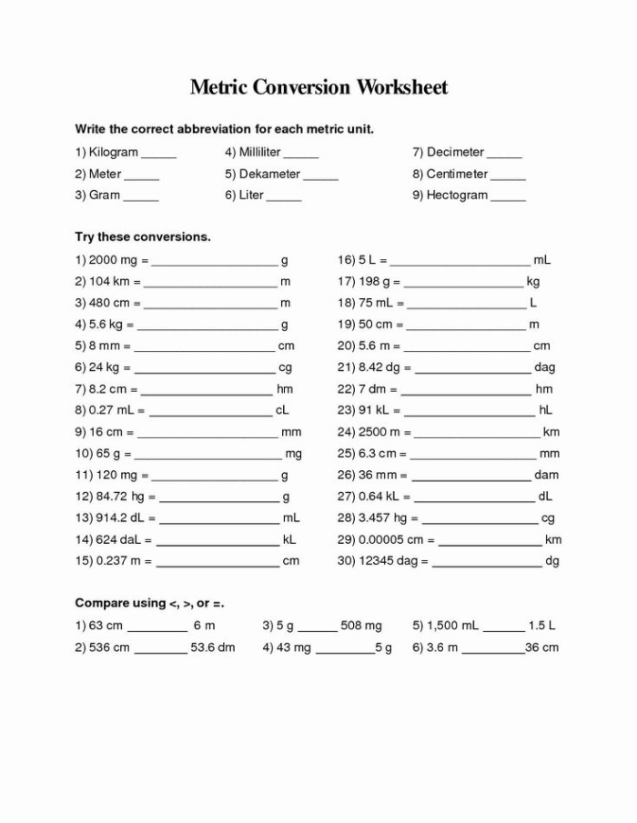 Kids engaging in a metric measurement conversion activity on a worksheet