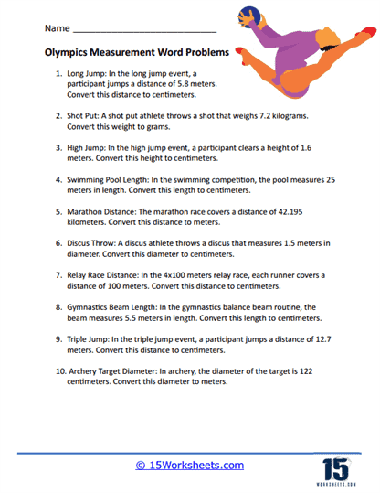 Metric Length Measurement worksheet for fifth graders focusing on word problems. Engage with the metric system through unit conversion challenges.