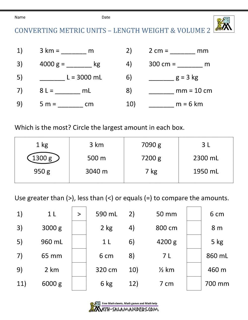 Subtraction worksheet for Fifth Grade Metric Measurement Conversion worksheet for fifth graders focusing on subtraction exercises. Engaging fill-in-the-blank activities to master metric symbols and values.