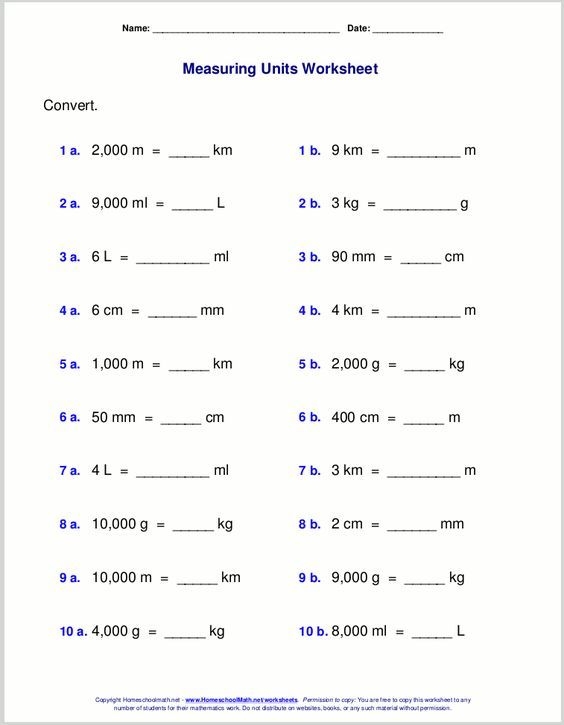 Convert Metric Units: Mass worksheet for educational use Worksheet for converting metric units of mass for fifth graders