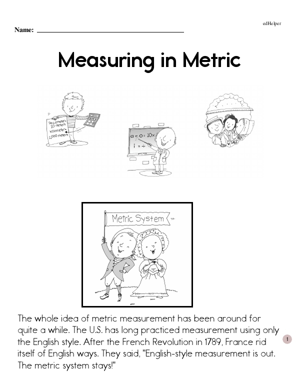 Fifth-grade students enjoying a metric measuring worksheet at a candy shop