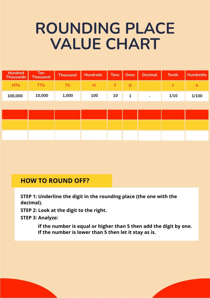 Metric Units Place Value Chart for Meters worksheet designed for fifth graders