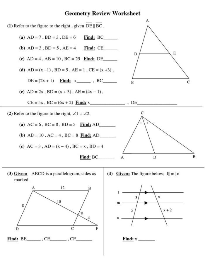 Fifth Grade Geometry Concepts Assessment Worksheet Image 22 Mixed Geometry Review worksheet for fifth graders covering polygons and coordinate planes