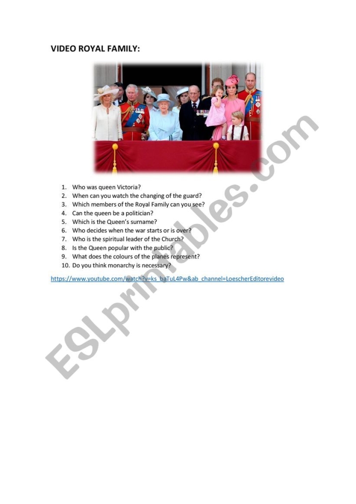 Monarchy vs. Democracy worksheet illustrating key differences for fifth graders