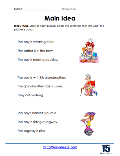 Worksheet for fifth graders on movies and main ideas in geometry, featuring reading and question-answering activities. Educational resource image for a nonfiction text comprehension exercise.