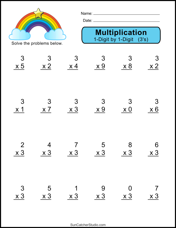 3-digit by 2-digit multiplication worksheet designed for fifth graders