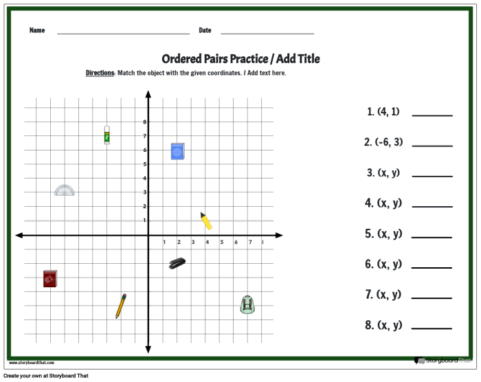 XY Coordinate Plane worksheet for fifth graders focusing on multiplication and plotting points. Engaging practice to help students understand the x-axis and y-axis.