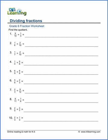Fifth grade student working on a How to Multiply Fractions worksheet number 25