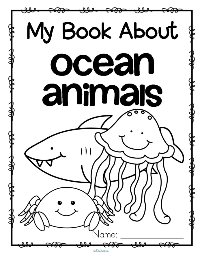 Ocean Animals Crossword puzzle to test knowledge of marine life
