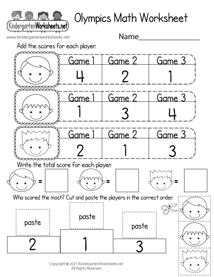 Worksheet featuring Olympic Math: Gymnastics scores for practicing mean, median, and mode. Olympic Math: Gymnastics worksheet for fifth graders focusing on data analysis and bar graph creation.