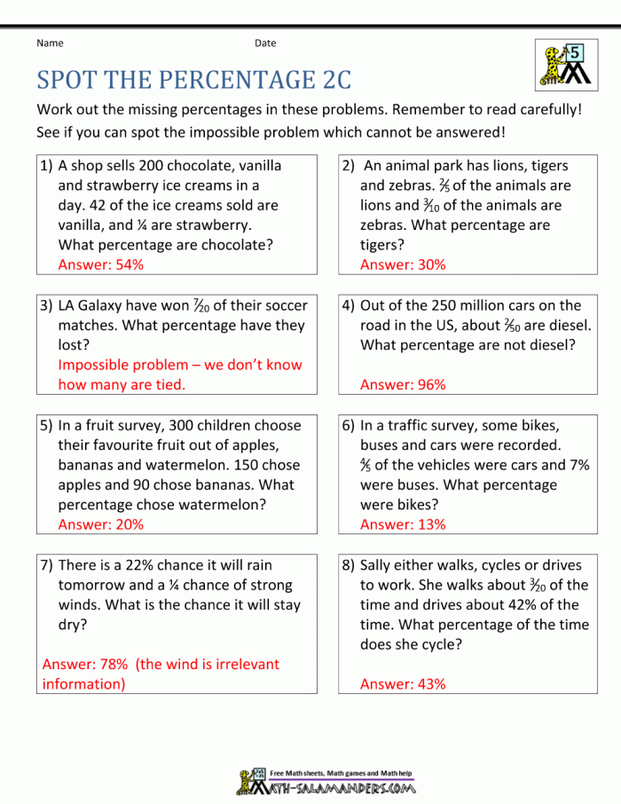 Engaging money-related math challenges for young learners Worksheet featuring percentage word problems for fifth graders