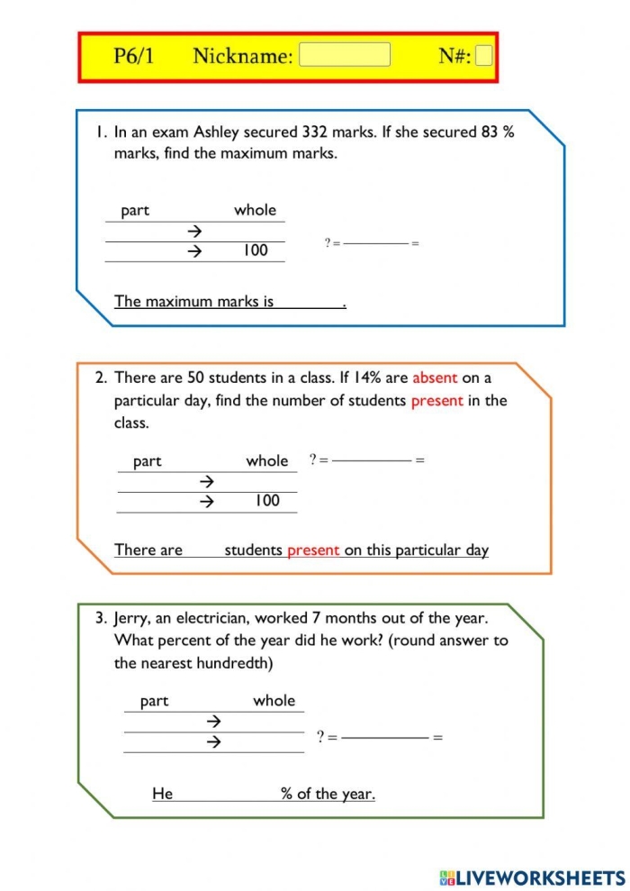 Engaging consumer math challenges focusing on real-life scenarios Worksheet featuring percentage word problems for fifth graders