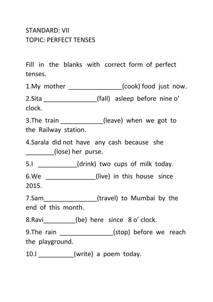 Perfect Verb Tense worksheet for enhancing grammar skills in Earth and Space Science A fifth-grade student engaging with a Perfect Verb Tense worksheet in a classroom setting