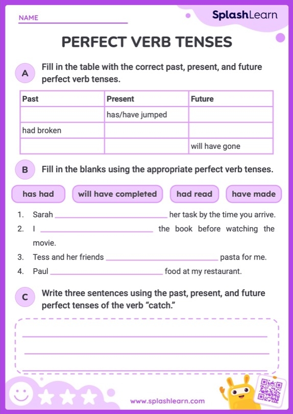 Explore the Perfect Verb Tense worksheet designed to enhance your writing skills Perfect Verb Tense worksheet featuring a fun grammar safari for fifth graders