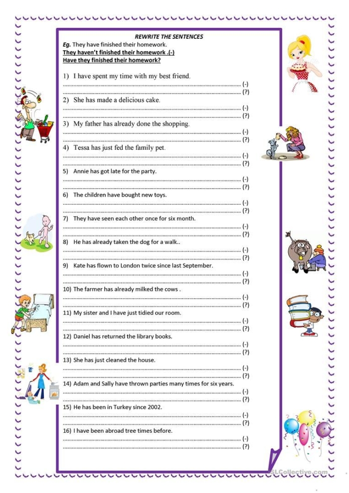 Perfect Verb Tense worksheet for enhancing grammar skills in young writers Worksheet for fifth graders on perfect verb tenses in Earth and Space Science