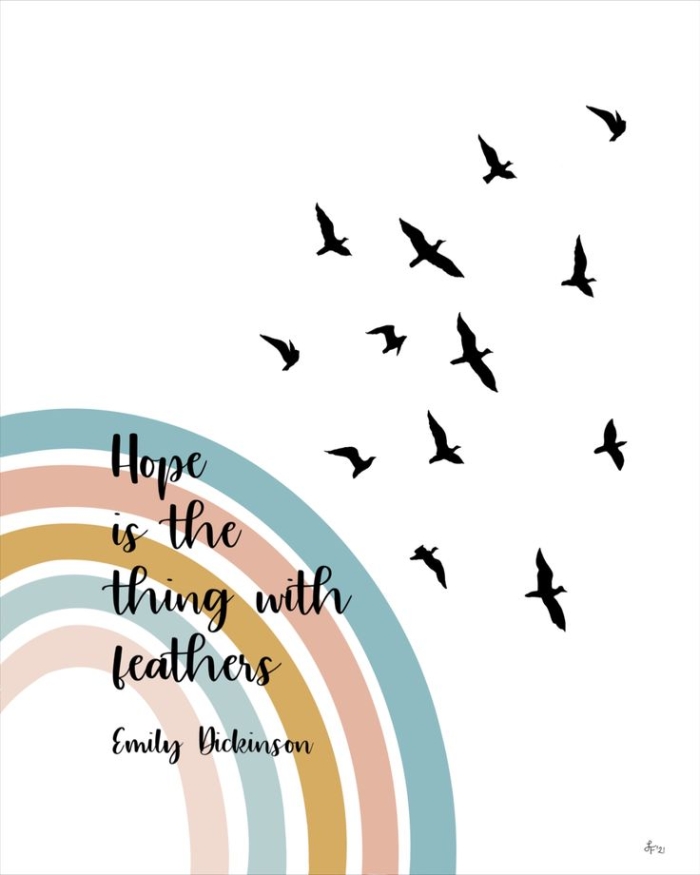 Worksheet for analyzing Emily Dickinson's poem "Hope" for fifth graders