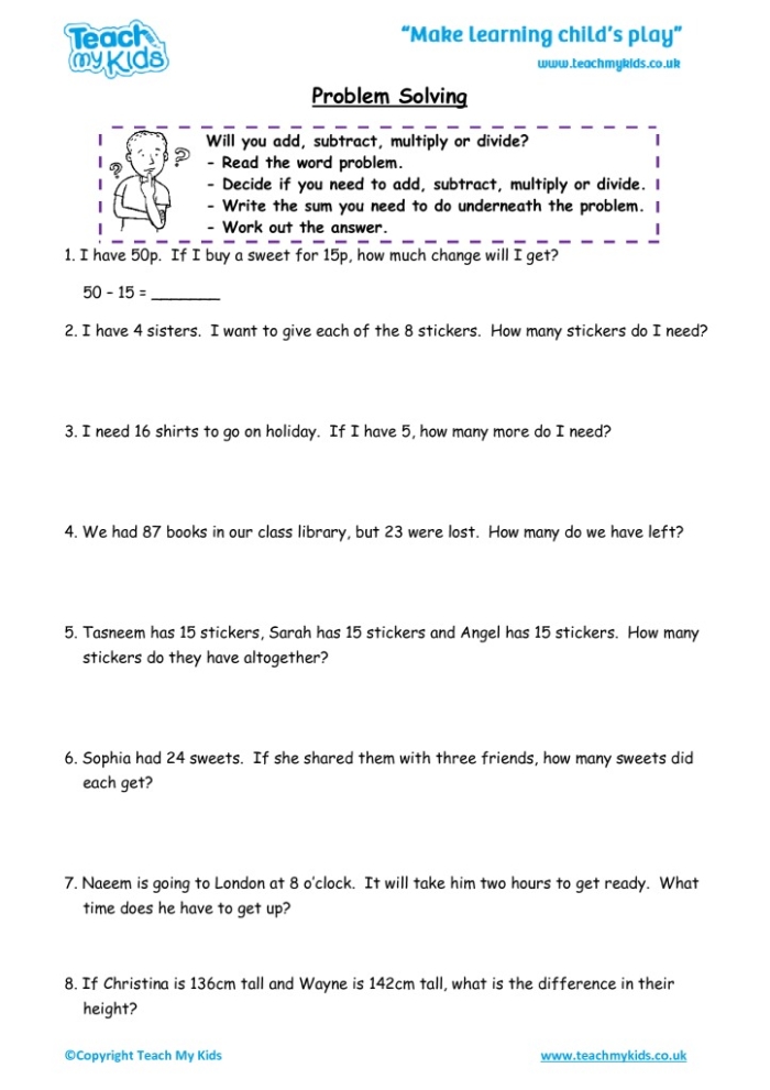 Practice with Problem & Solution worksheet featuring transition words for storytelling Fifth-grade students engaging with a Problem & Solution worksheet for fiction comprehension