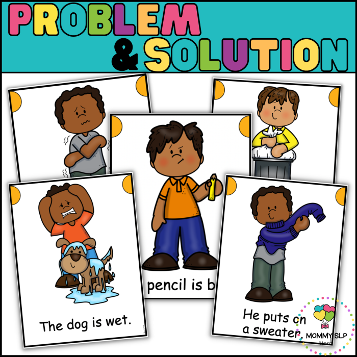 Practice with Problem & Solution worksheet for fiction storytelling exercises Fifth grade reading worksheet focusing on problem and solution comprehension with transition words