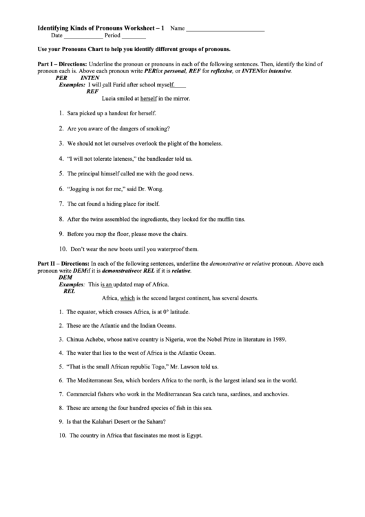 All Kinds of Pronouns: Practice worksheet for grade 5 students Worksheet featuring various exercises on identifying indefinite, possessive, and relative pronouns for fifth graders