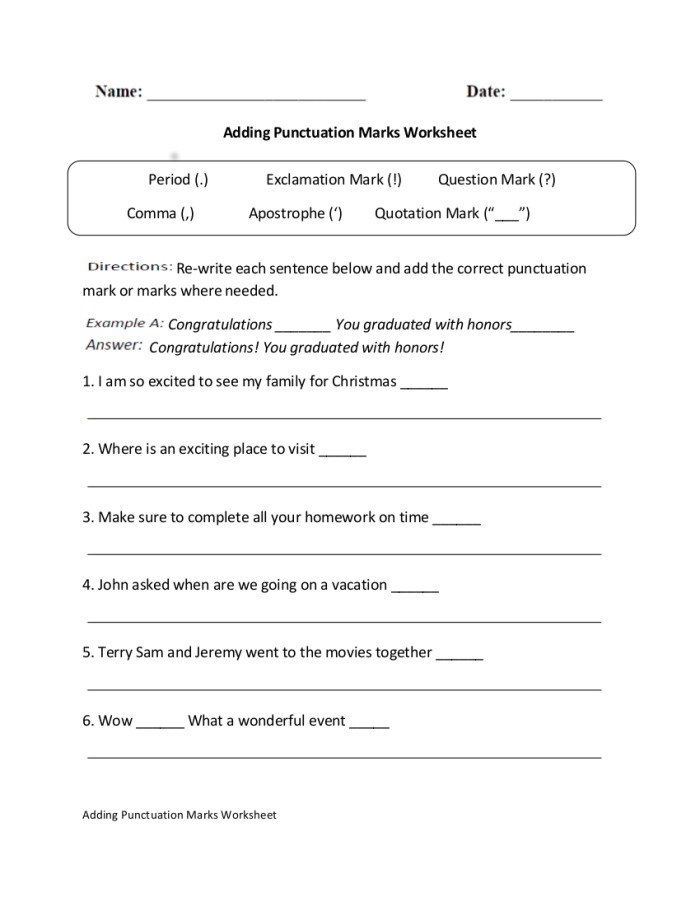 Punctuation Power Worksheet 17 Comma and Ending Punctuation Practice for Grade 5 Fifth grade students practice using commas and ending punctuation marks in sentences on this Punctuation Power worksheet activity