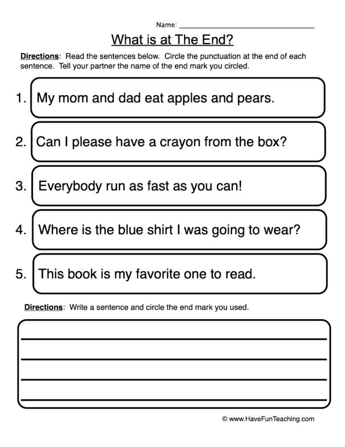 Punctuation Power Geography Worksheet 15 for Elementary Students Fifth grade geography worksheet showing punctuation practice exercises with commas and ending punctuation marks
