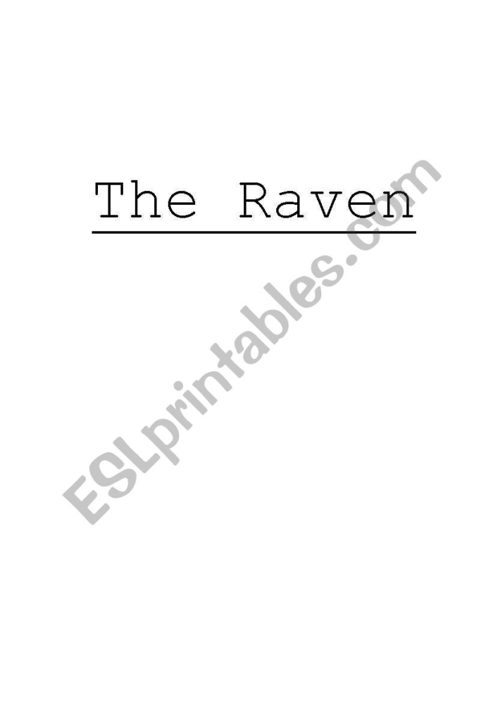 The Raven worksheet educational activity for fifth grade students Fifth grade student completing a Halloween themed Raven worksheet with mixed operations math problems
