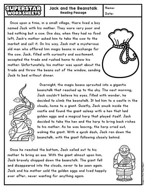 Reading comprehension worksheet featuring The Wonderful Wizard of Oz theme for fifth grade math and multiplication practice