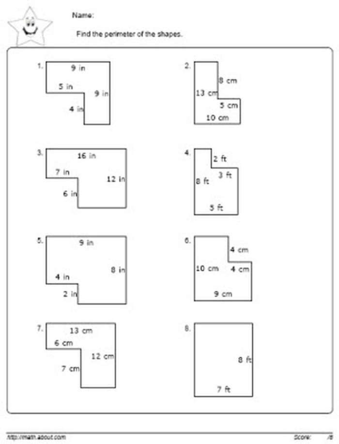 Title for the Rectangle Algebra worksheet image showing students solving length equations Worksheet featuring Rectangle Algebra: Find the Missing Length for fifth graders