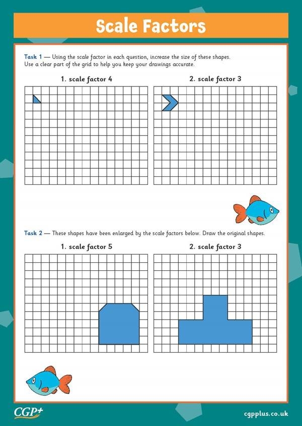 Scaling Practice Worksheet Image 3 - Multiplying Whole Numbers and Fractions Fifth grade math worksheet showing scaling practice problems with whole numbers and fractions for measurement lessons