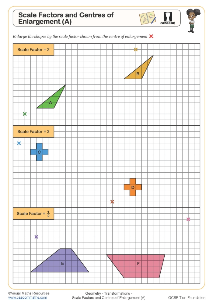 Scaling Practice Worksheet Number 10 Measurement Math Activity Fifth grade math students practicing scaling whole numbers by fractions on a measurement worksheet