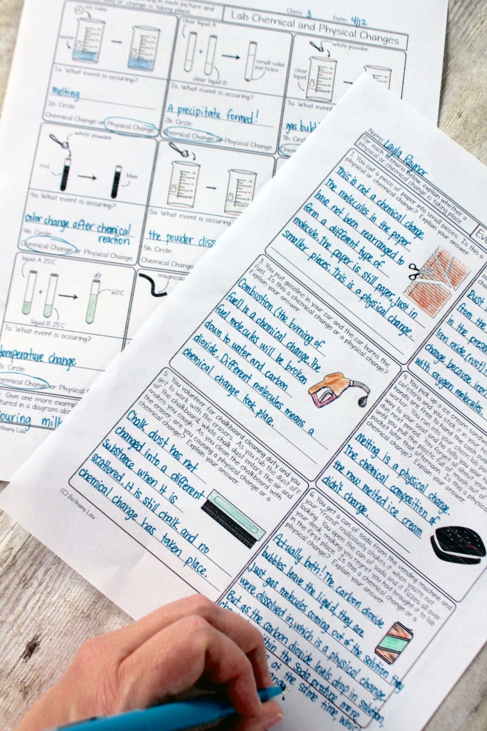 Geometry worksheet for Fifth Grade Worksheet illustrating physical and chemical changes for fifth graders exploring science concepts. Educational image for a Physical and Chemical Changes worksheet aimed at enhancing student understanding.