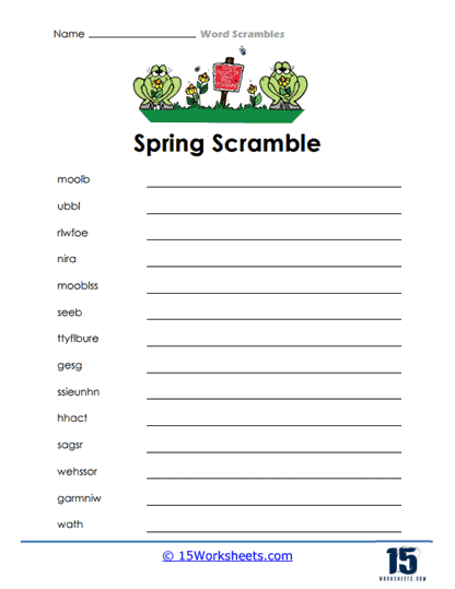 Worksheet featuring scrambled similes to enhance fifth graders' reading skills