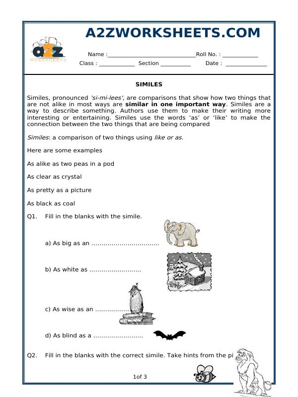 Worksheet featuring scrambled similes for fifth graders to enhance their reading skills. Engaging activity for children to create their own imaginative similes.