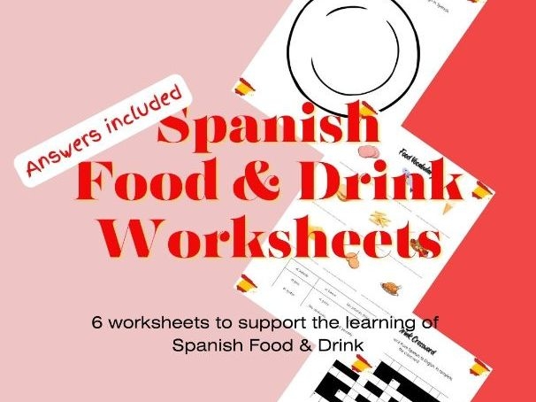 Sam and Paula practice ordering food in Spanish on their worksheet. Engaging fifth-grade activity for learning Spanish food vocabulary.