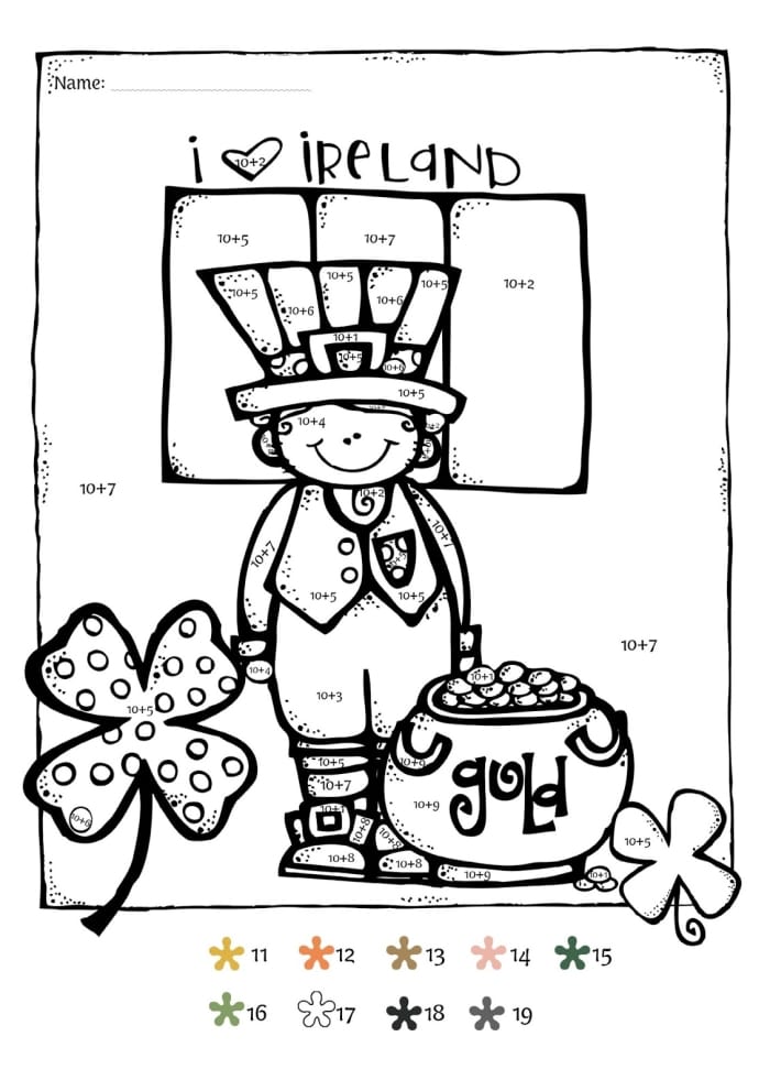 St. Patrick's Day Fun Facts worksheet for fifth graders featuring holiday history and imagery