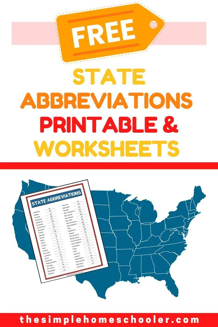 Map the States: State Abbreviations worksheet for Fifth Grade