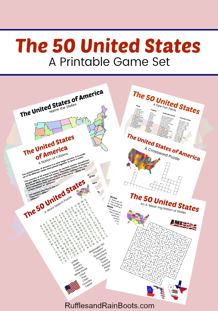 Educational 50 States Geography Puzzle for Fifth Grade History Fifth grade student working on a printable 50 States Game worksheet