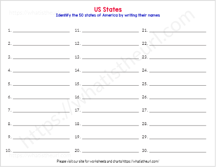 Fifth grade student using a fun sorting worksheet to identify all fifty states