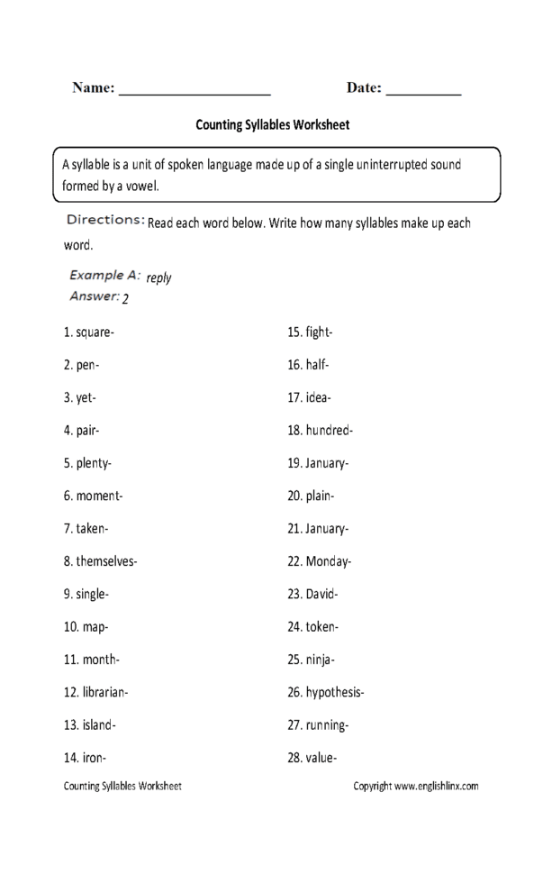 Syllabication Evaluation Worksheet 12 Earth and Space Science Vocabulary Practice Fifth grade Earth and Space Science student checking syllabication accuracy on worksheet 12